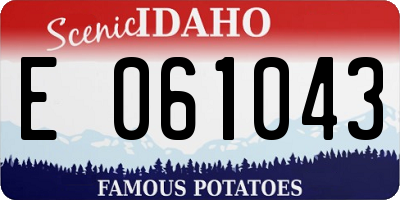 ID license plate E061043