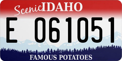 ID license plate E061051