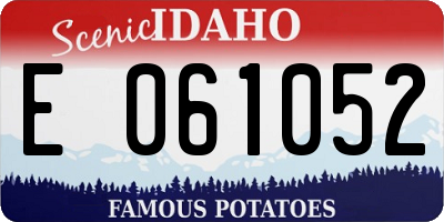 ID license plate E061052