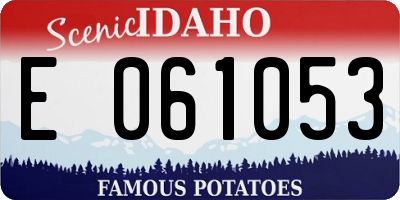 ID license plate E061053