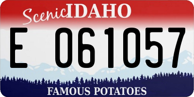 ID license plate E061057