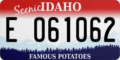 ID license plate E061062
