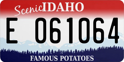 ID license plate E061064