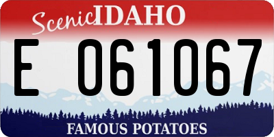 ID license plate E061067