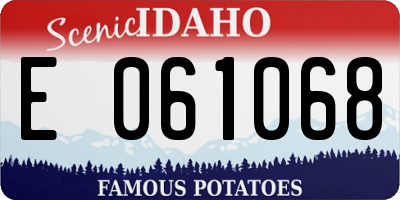 ID license plate E061068