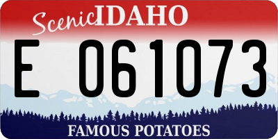 ID license plate E061073