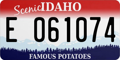 ID license plate E061074