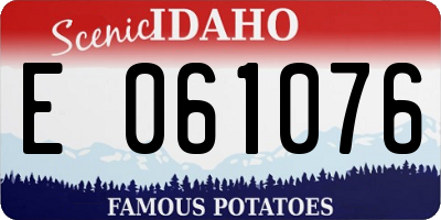 ID license plate E061076