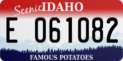 ID license plate E061082