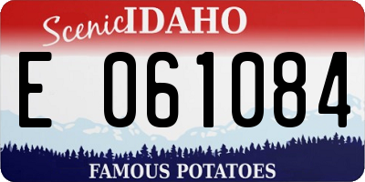 ID license plate E061084