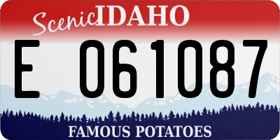 ID license plate E061087