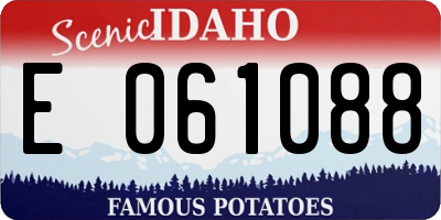ID license plate E061088