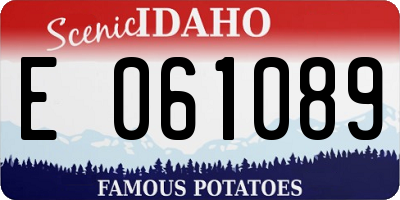 ID license plate E061089