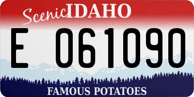 ID license plate E061090