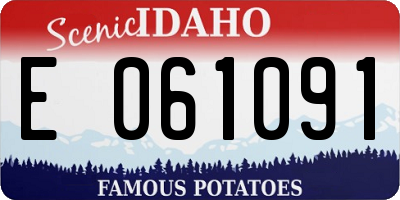 ID license plate E061091