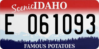 ID license plate E061093