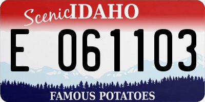 ID license plate E061103