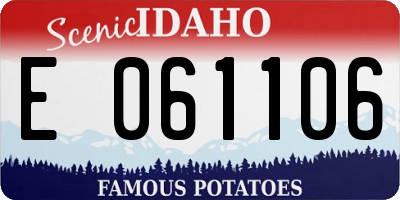 ID license plate E061106