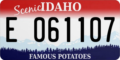ID license plate E061107