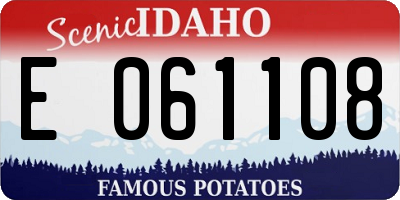 ID license plate E061108