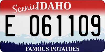 ID license plate E061109