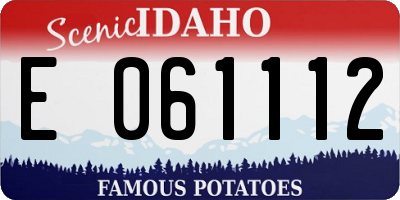 ID license plate E061112