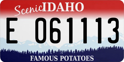 ID license plate E061113