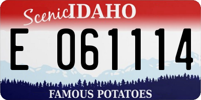 ID license plate E061114