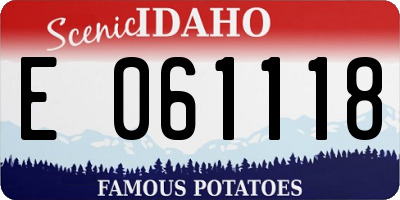 ID license plate E061118