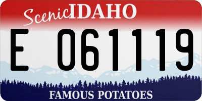 ID license plate E061119
