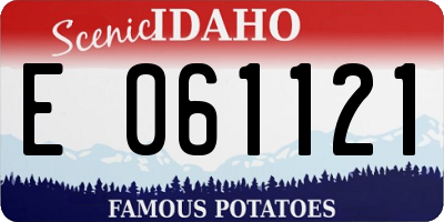 ID license plate E061121