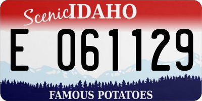 ID license plate E061129