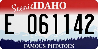 ID license plate E061142