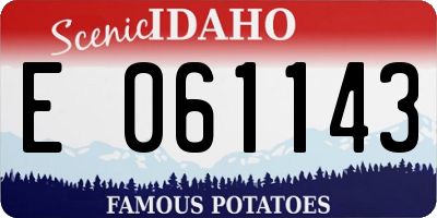 ID license plate E061143