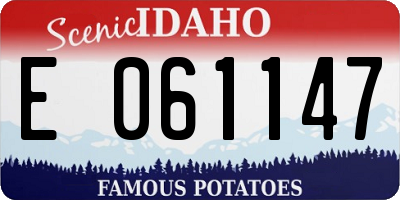 ID license plate E061147
