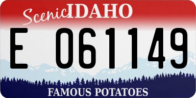 ID license plate E061149