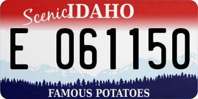 ID license plate E061150