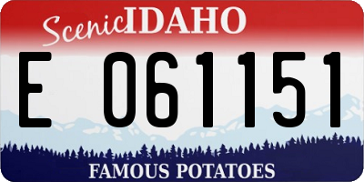 ID license plate E061151