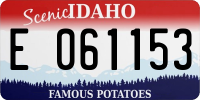 ID license plate E061153
