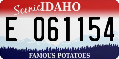 ID license plate E061154