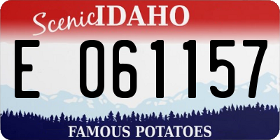 ID license plate E061157