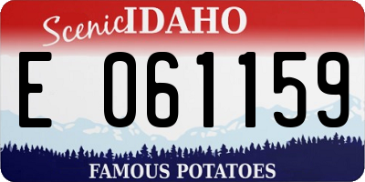 ID license plate E061159