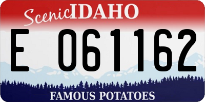 ID license plate E061162