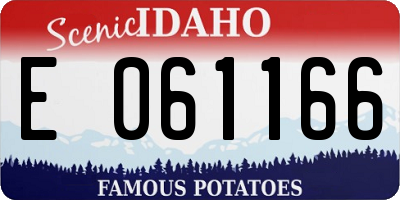 ID license plate E061166