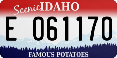 ID license plate E061170