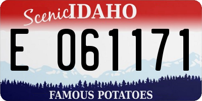 ID license plate E061171