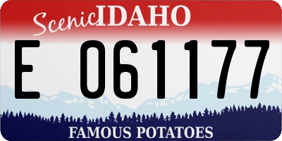 ID license plate E061177