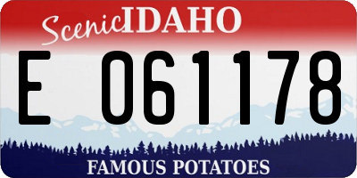 ID license plate E061178