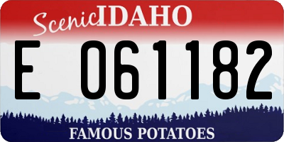 ID license plate E061182