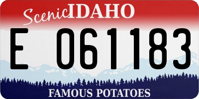 ID license plate E061183